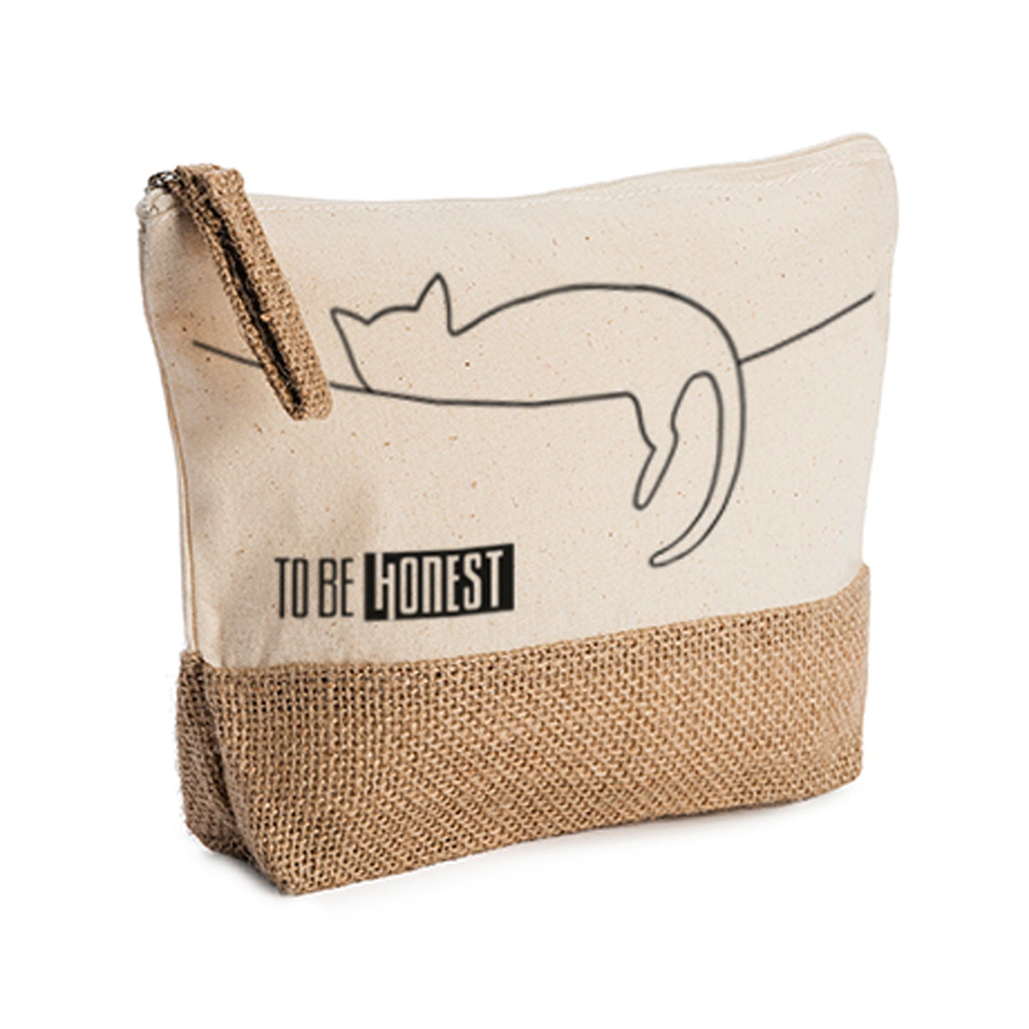 Cat Beauty case in cotone e iuta