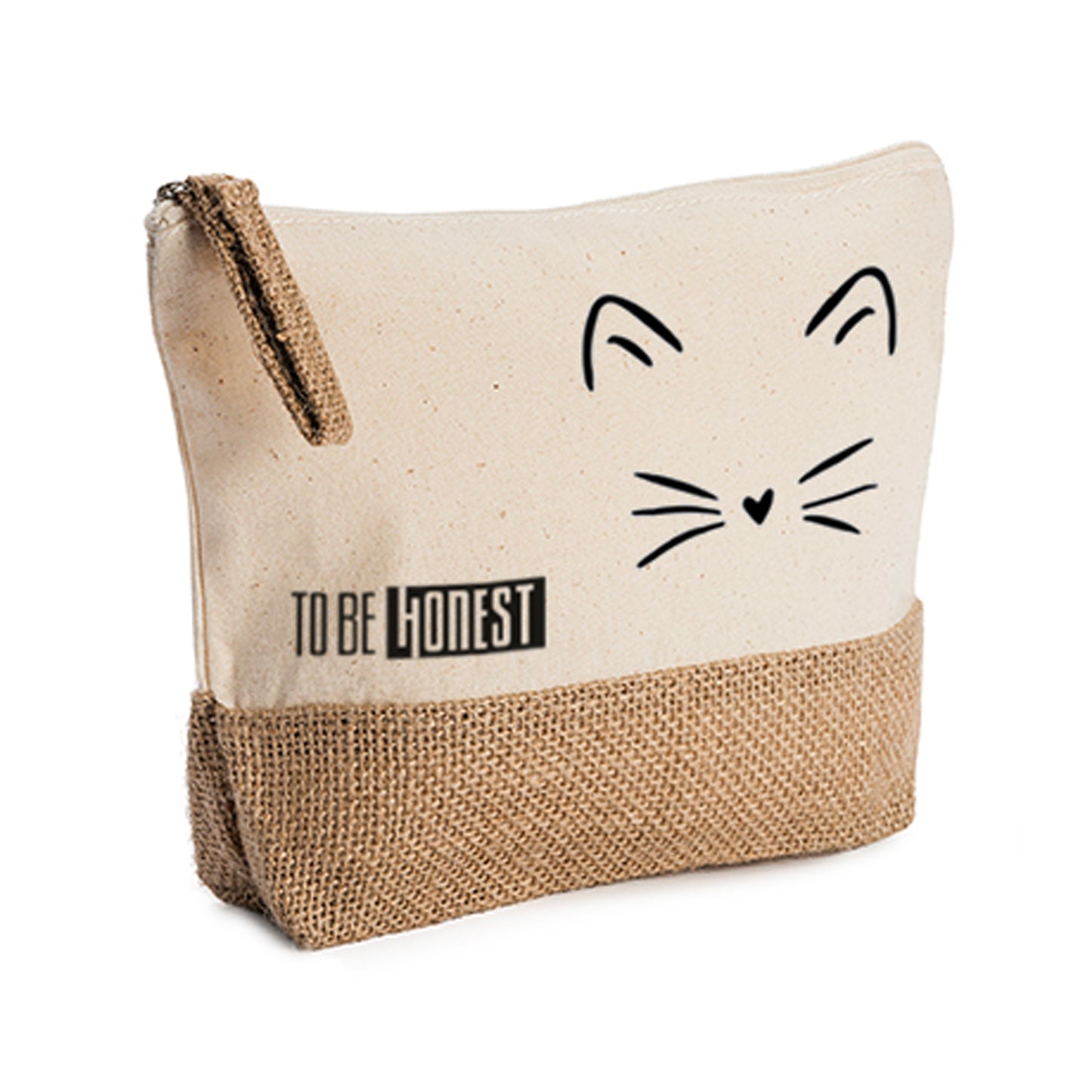 Cat Beauty case in cotone e iuta